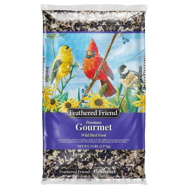 Feathered Friend Gourmet Wild Bird Food, Premium, 5 lb Bag 14165